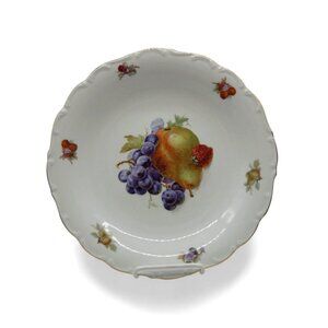 BAVARIA SCHUMANN Arzberg Fruit Platter Plate Gold Trim Germany Vintage 12"